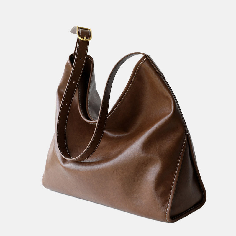 Women’s Vintage Split Leather Hobo Shoulder Bag image 2