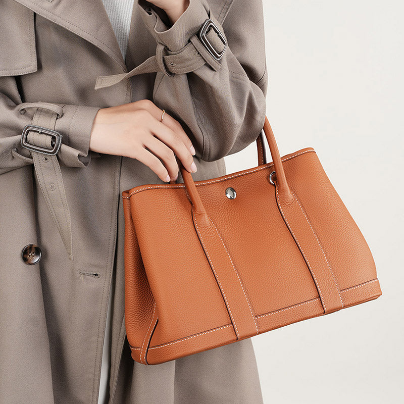 Women’s Vintage Top-Grain Leather Crossbody Tote Bag image 4