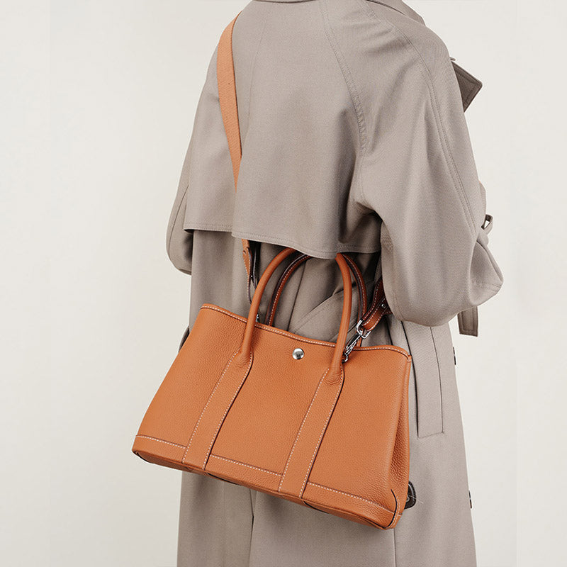 Women’s Vintage Top-Grain Leather Crossbody Tote Bag image 5