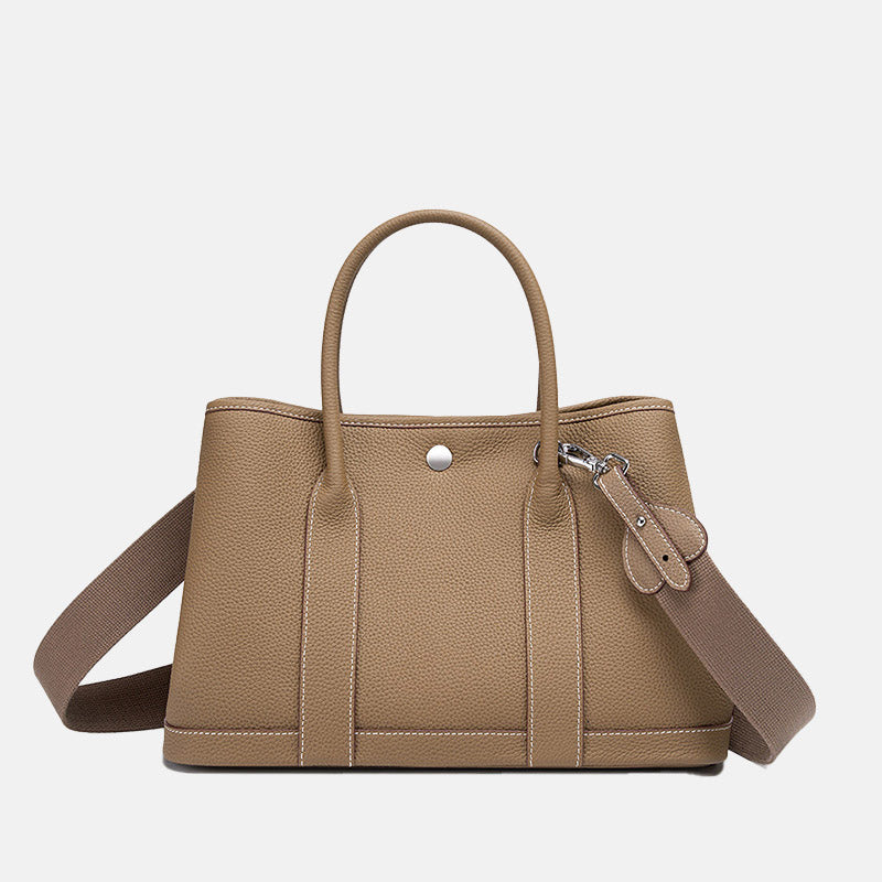Women’s Vintage Top-Grain Leather Crossbody Tote Bag image