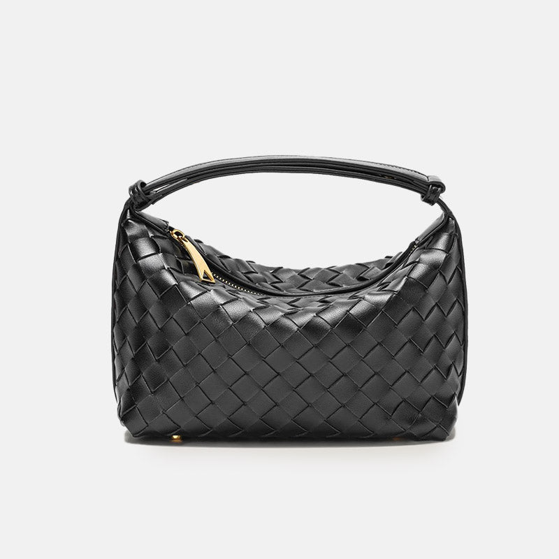 Women’s Vintage Top-Grain Leather Woven Handbag image