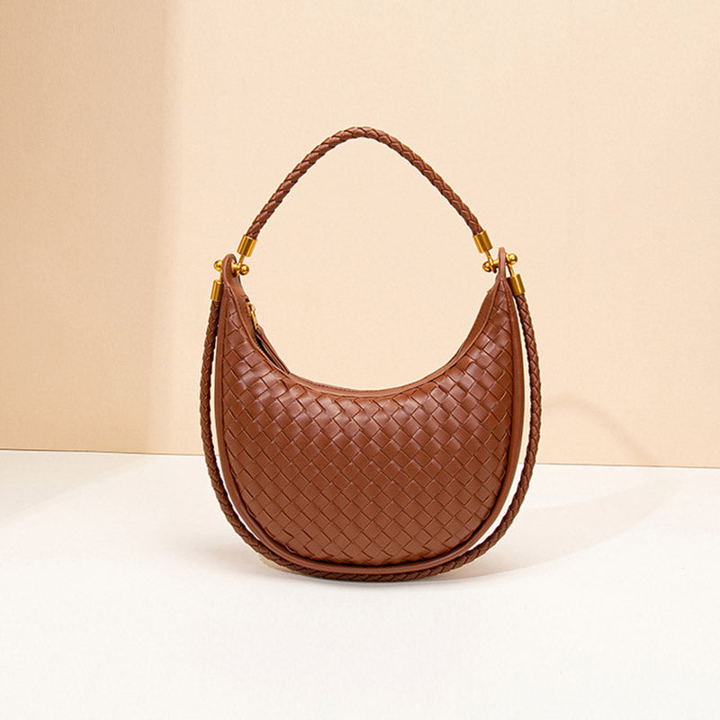 Women’s Vintage Woven Crescent Saddle Bag image 2