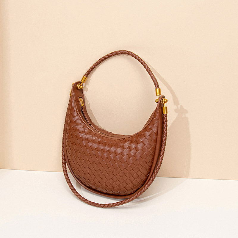 Women’s Vintage Woven Crescent Saddle Bag image 3