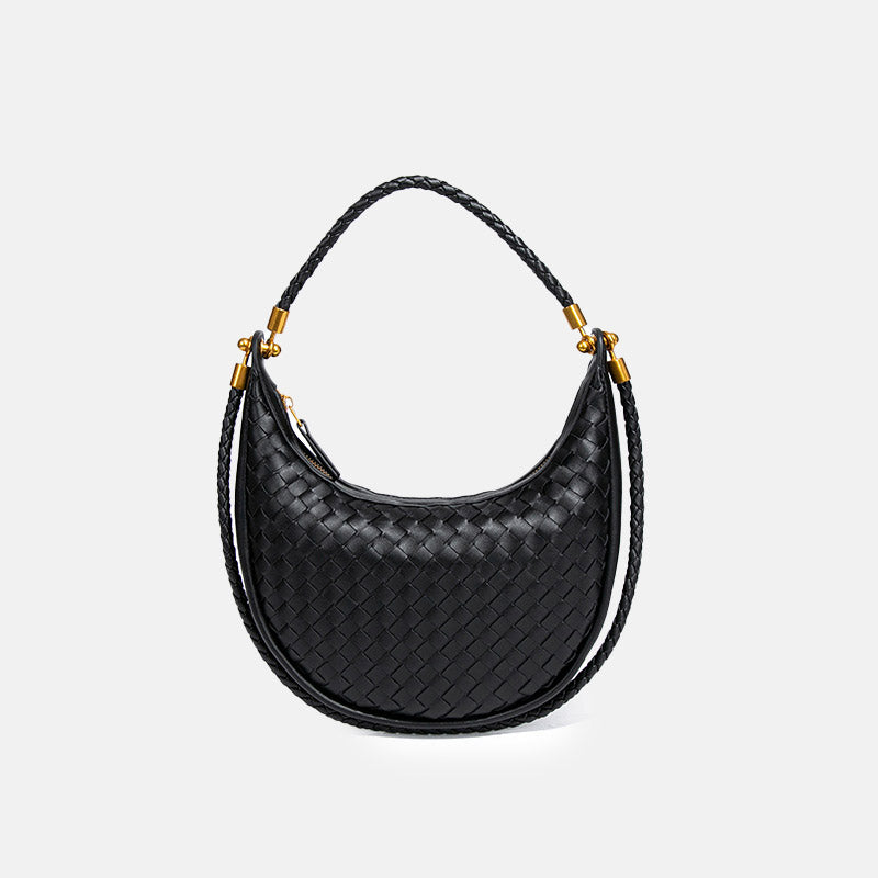 Women’s Vintage Woven Crescent Saddle Bag image 8