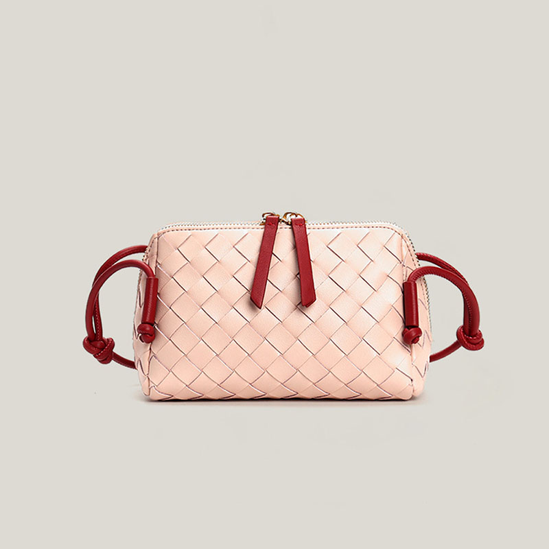 Women’s Vintage Woven Split Leather Crossbody Bag image 9