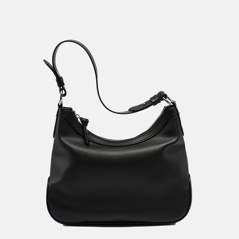 Women’s Vintage Zipper Crossbody Baguette Bags in Genuine Leather image 6