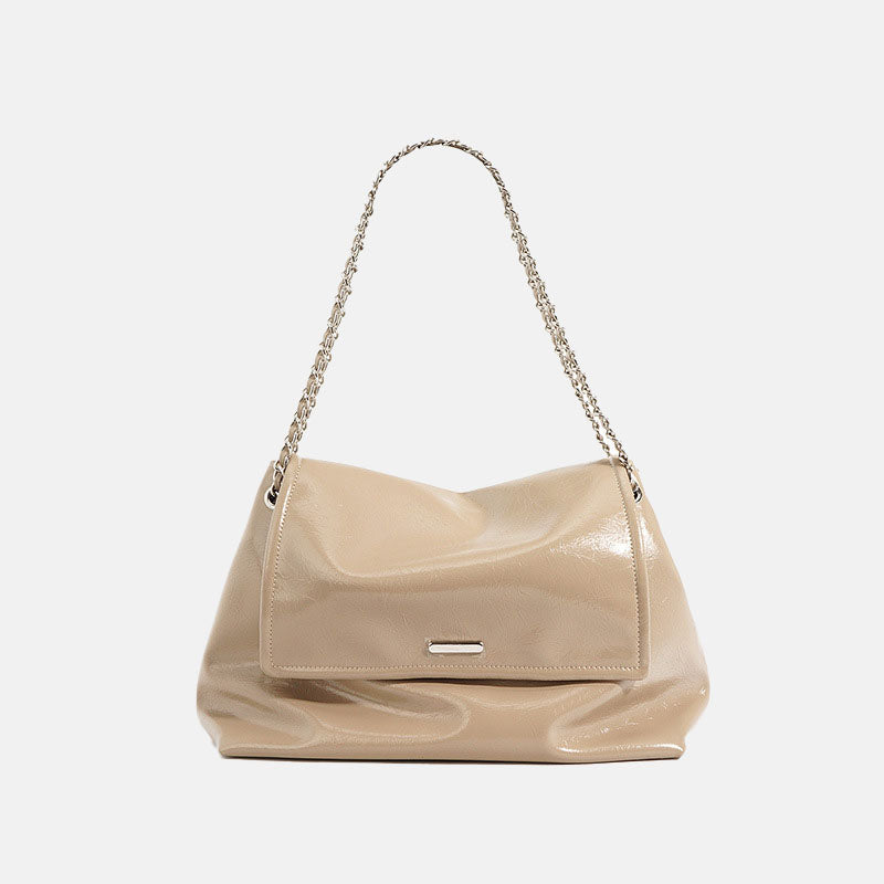 Women’s Waxed Genuine Leather Chain Shoulder Bag image 7