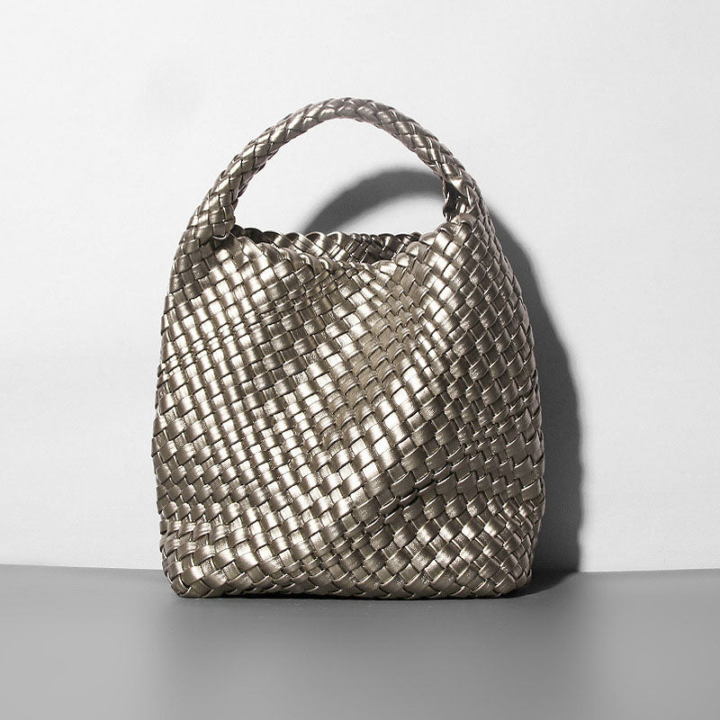Women’s Woven Bucket Shoulder Tote Bag image 13