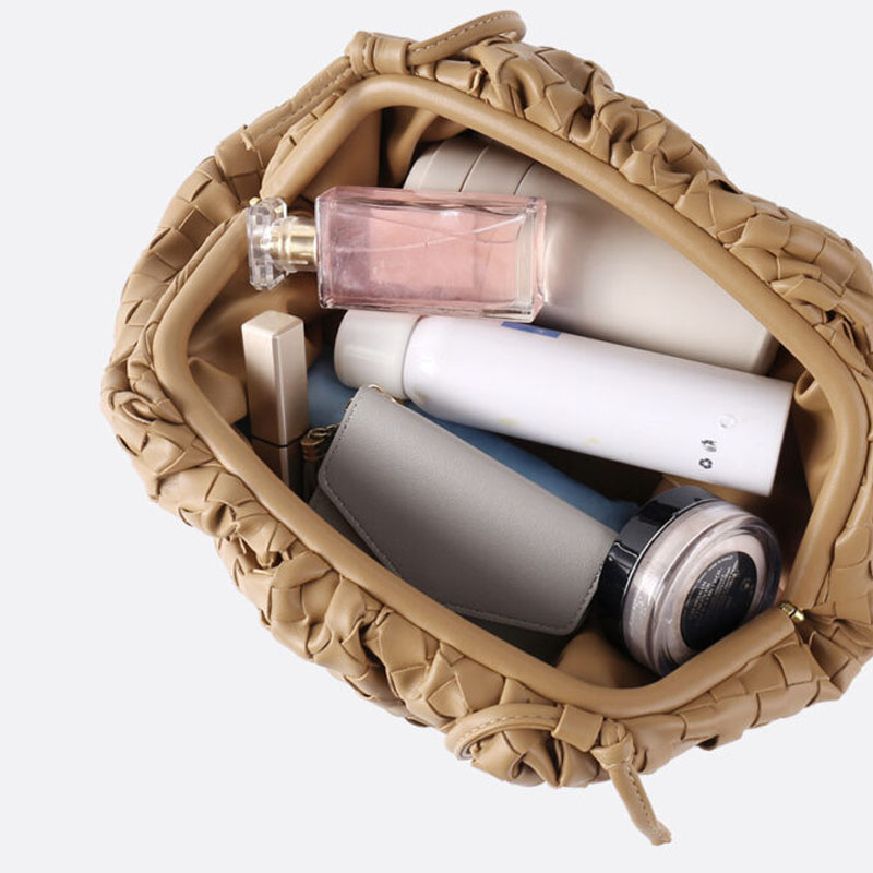 Women’s Woven Cloud Shape Shoulder Crossbody Clutch Bag image 4