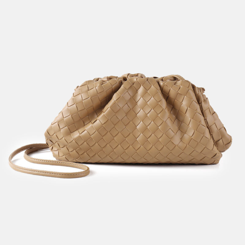 Women’s Woven Cloud Shape Shoulder Crossbody Clutch Bag image 5