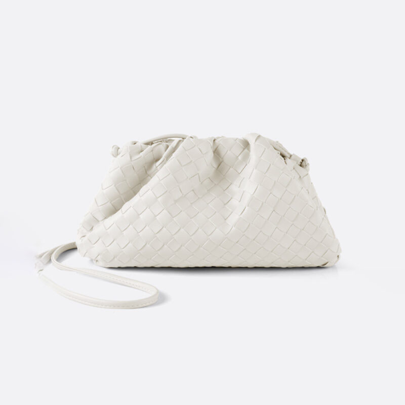 Women’s Woven Cloud Shape Shoulder Crossbody Clutch Bag image 7