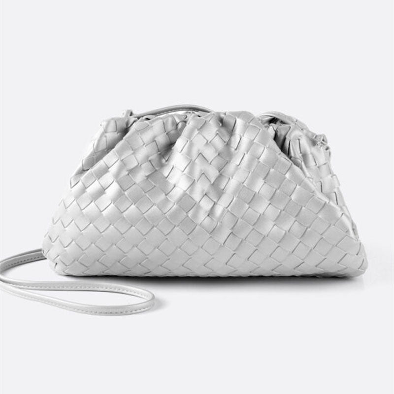 Women’s Woven Cloud Shape Shoulder Crossbody Clutch Bag image 11