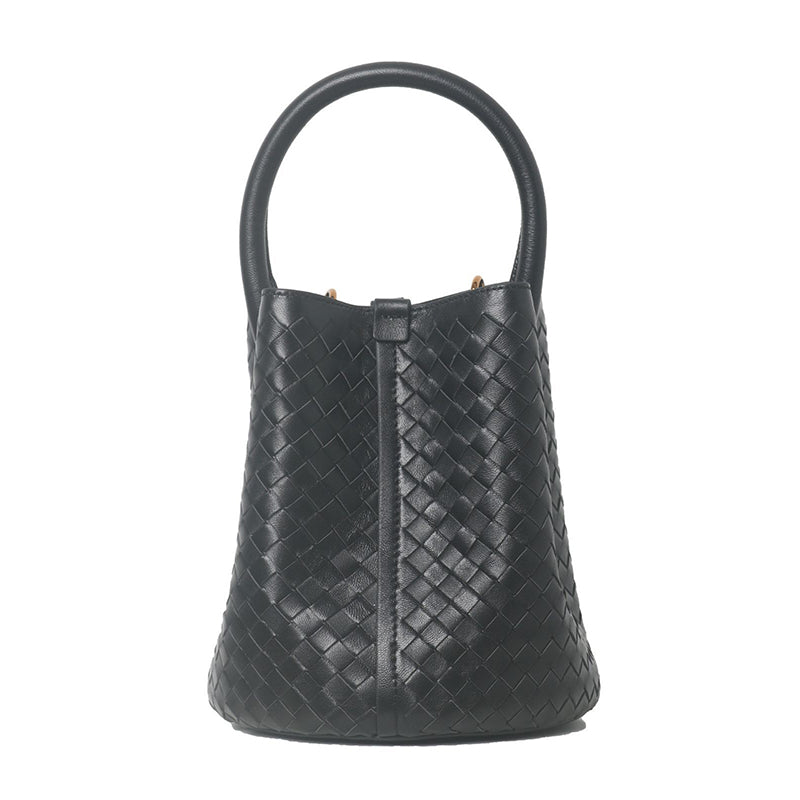 Women’s Woven Genuine Lambskin Leather Top Handle Bucket bags image 10