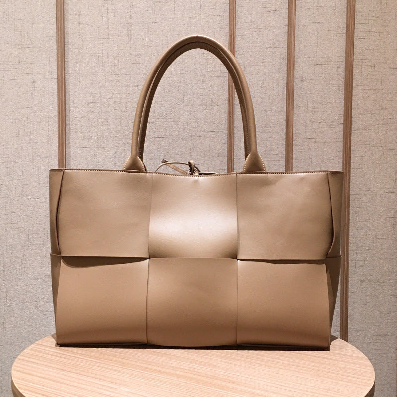 Women’s Woven Large Genuine Leather Tote Bags 35CM image 7