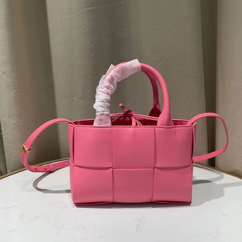 Women’s Woven Leather Mini Tote Shoulder Crossbody Bag image 7