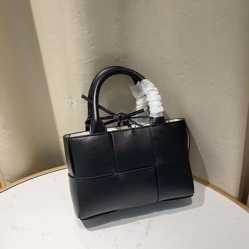 Women’s Woven Leather Mini Tote Shoulder Crossbody Bag image 8