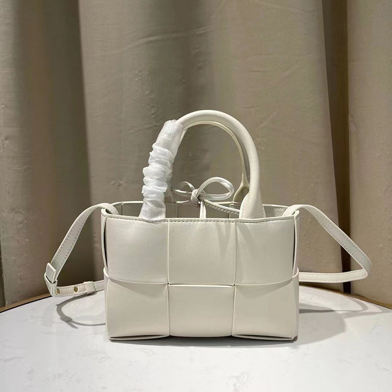 Women’s Woven Leather Mini Tote Shoulder Crossbody Bag image 9