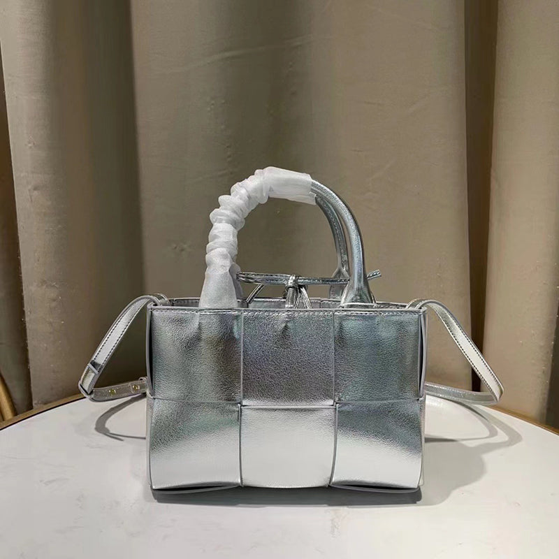 Women’s Woven Leather Mini Tote Shoulder Crossbody Bag image 10