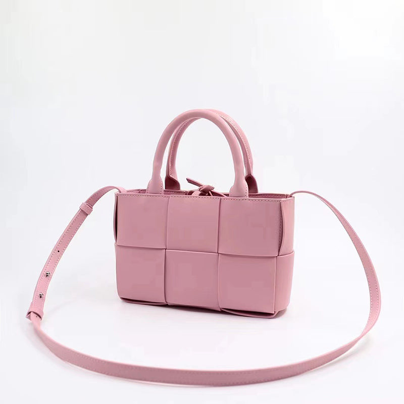 Women’s Woven Leather Mini Tote Shoulder Crossbody Bag image 6