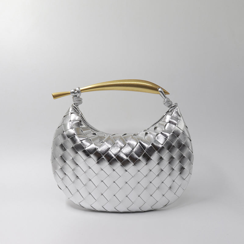 Women’s Woven Dumpling Clutch Bag image 5