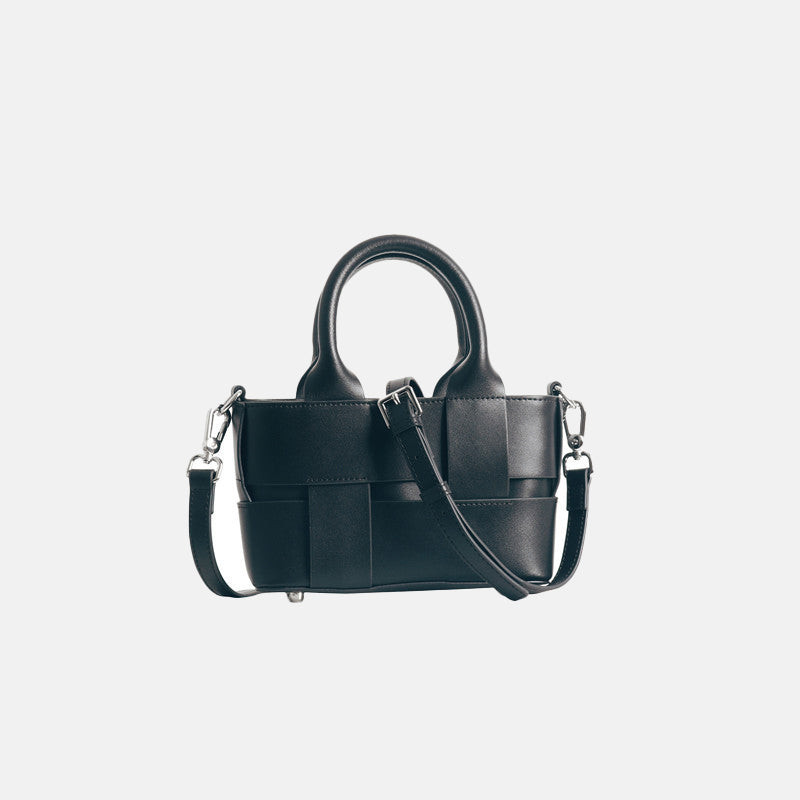 Women’s Woven Leather Top Handle Tote Bag image
