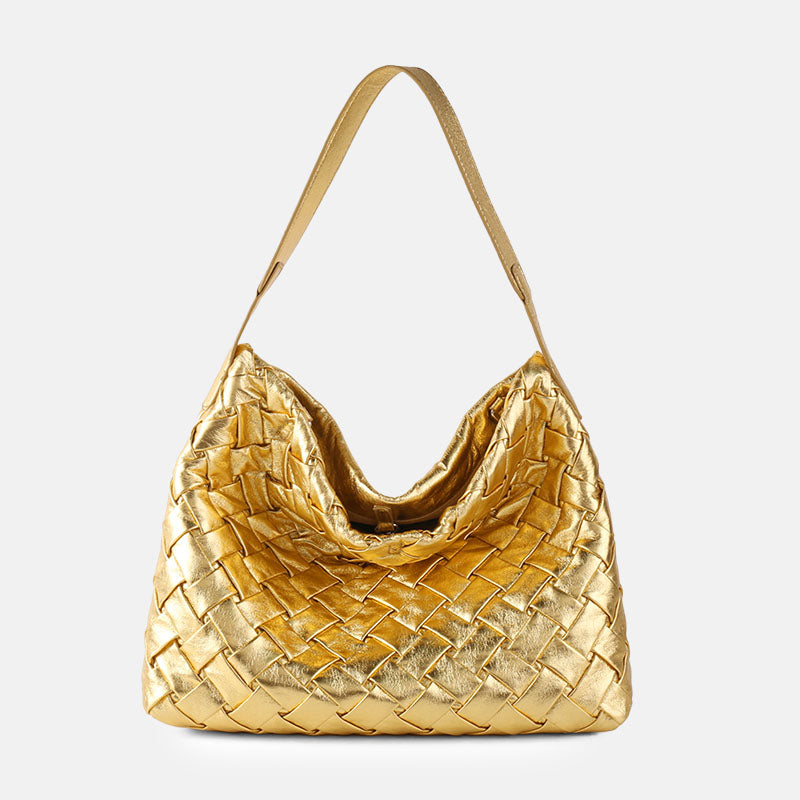 Women’s Woven PU Material Vintage Crossbody Shoulder Tote Bags image 12