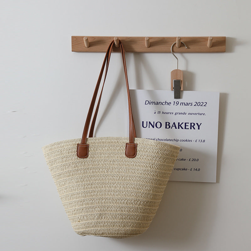 Women’s Woven Straw Beach Tote Bag with Large Capacity image 5