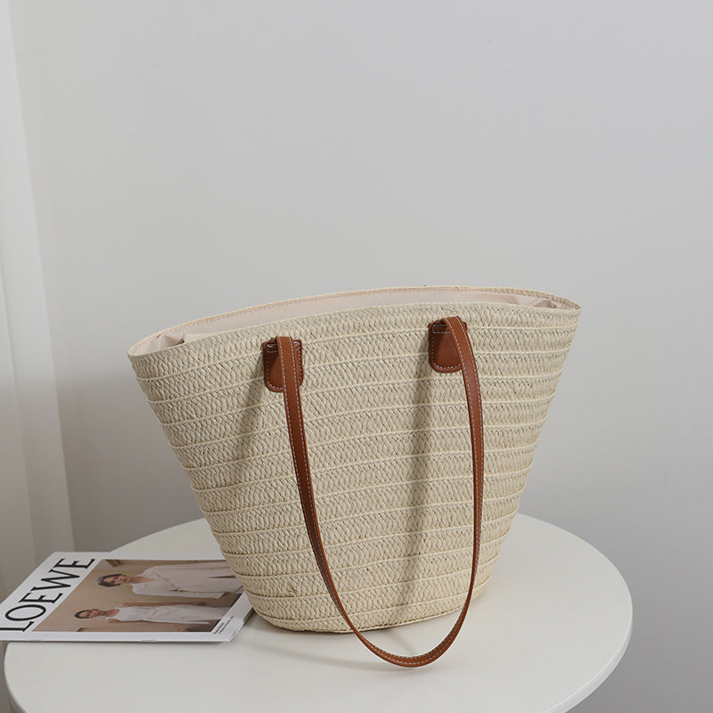 Women’s Woven Straw Beach Tote Bag with Large Capacity image 4