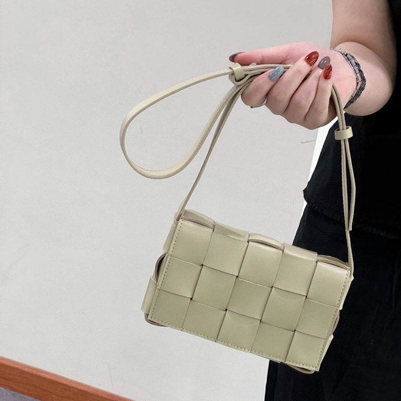 Women’s Woven Top-Grain Lambskin Leather Crossbody Shoulder Bag image 4