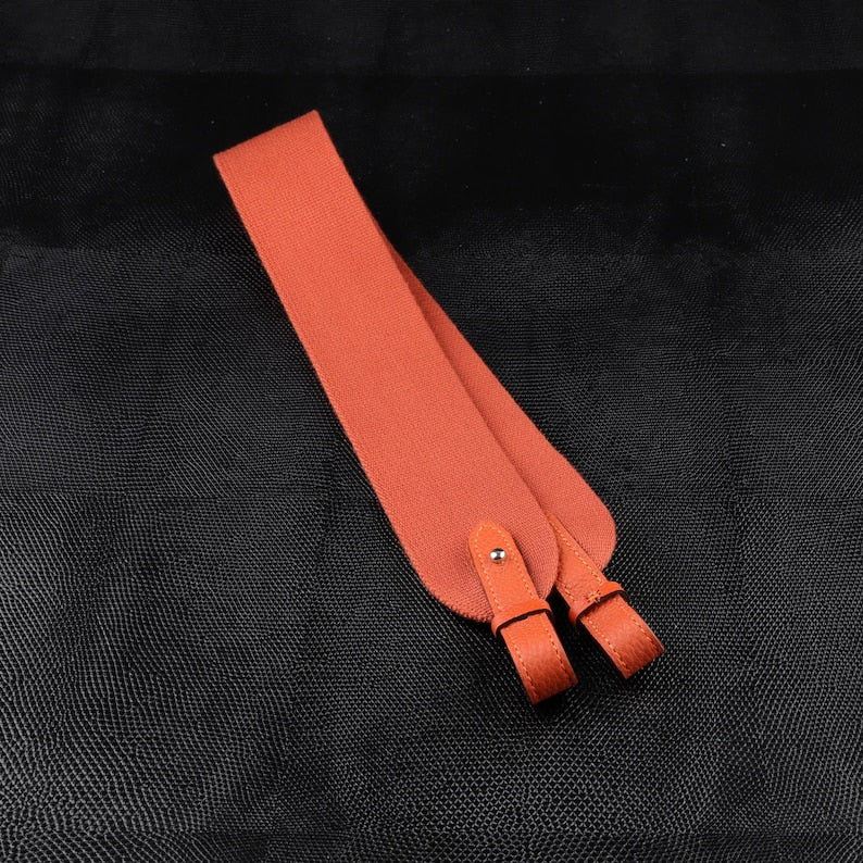 50mm Canvas Shoulder Bag Strap with toog leather loops for lindy bag,Fit evelyne bags,Birkin bags and more luxury handbags