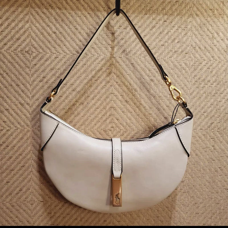 Women’s Saddle Half Moon Shoulder Bags in Genuine Leather image 8