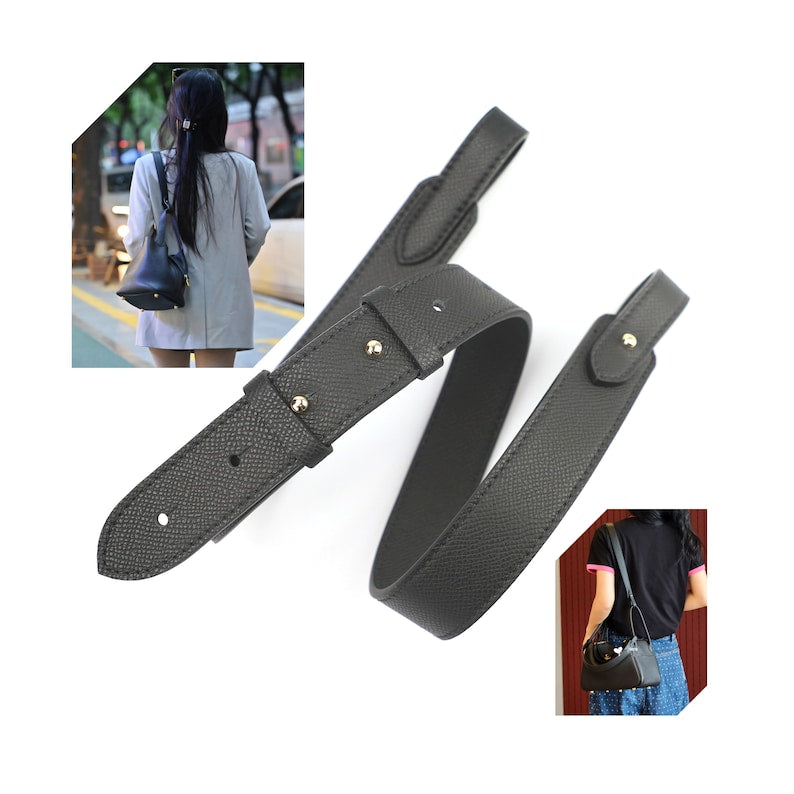 Hermès Style Adjustable Bandoulière (30mm Wide): Epsom Leather Shoulder/Crossbody Strap for Picotin & Lindy Bags