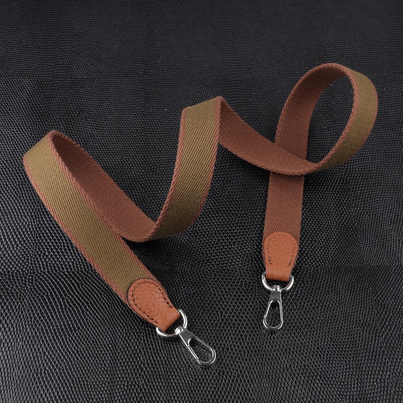 25mm Bi-color canvas shoulder and clemence leather shoulder strap for evelyn TPM,34 colors avaliable