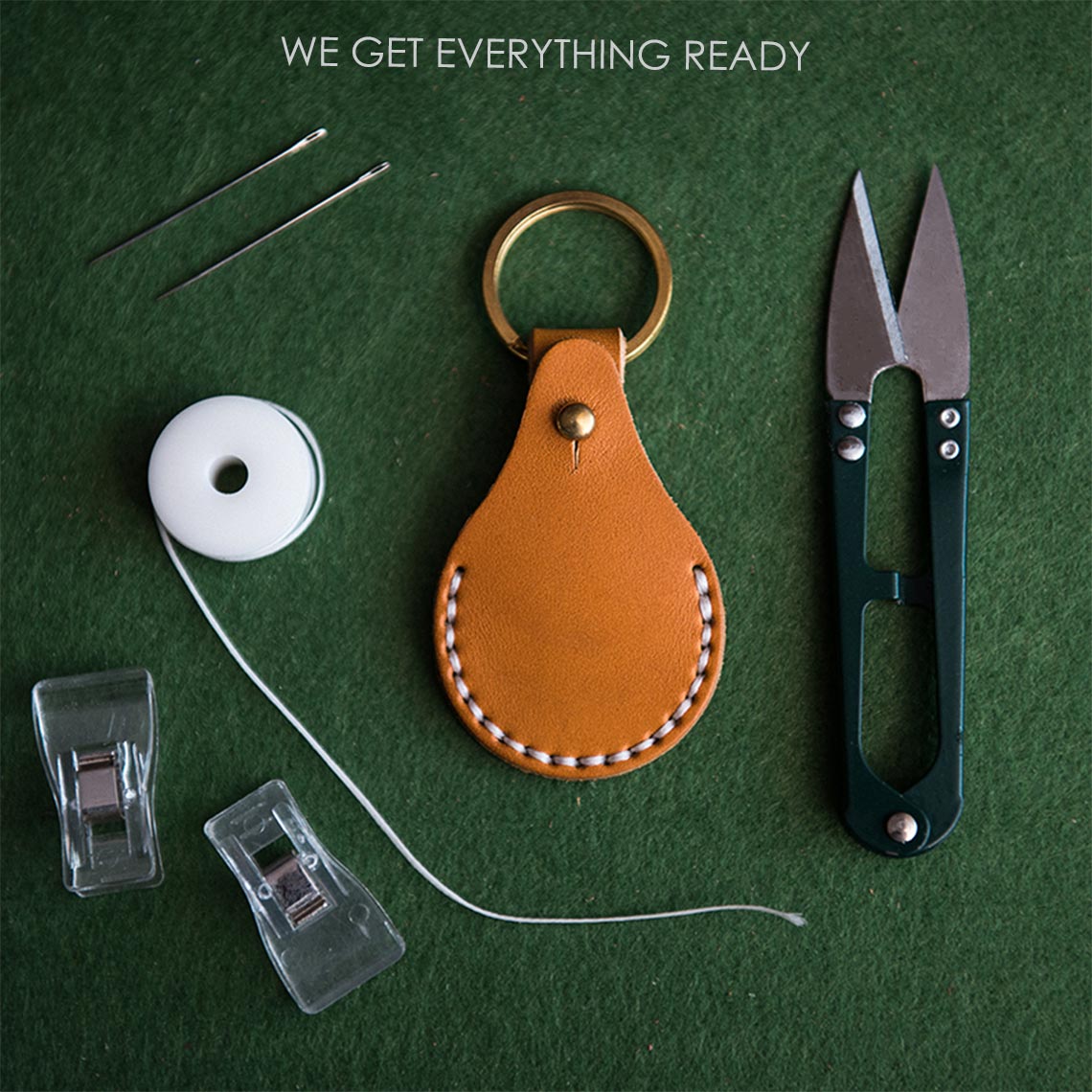 DIY Keychain Kits | Handmade APPLE AirTag Leather Holder Brown - Wirkin™
