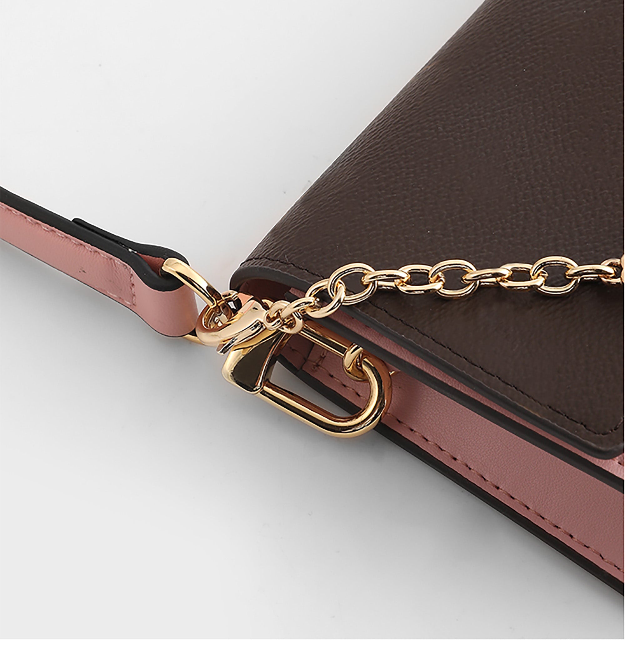 Small purse decorative chain, metal chain, pink cherry blossom bag accessories