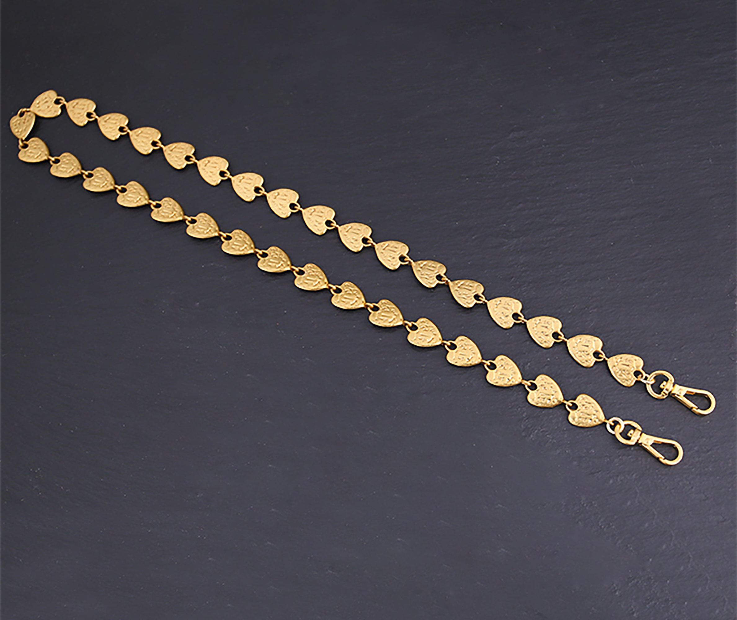 Vintage Bag Chain Accessories Crossbody Chain Strap,Heart-shaped Metal Replacement Chain.