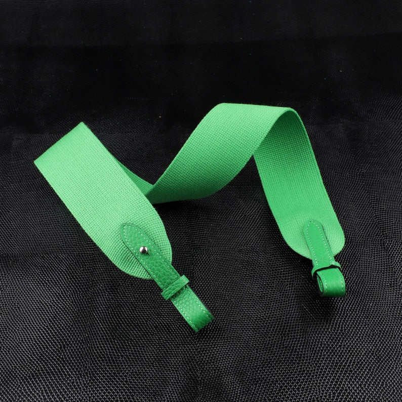 50mm Canvas Shoulder Bag Strap with toog leather loops for lindy bag,Fit evelyne bags,Birkin bags and more luxury handbags