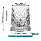 Luxury 360° Spinning Crystal Glass