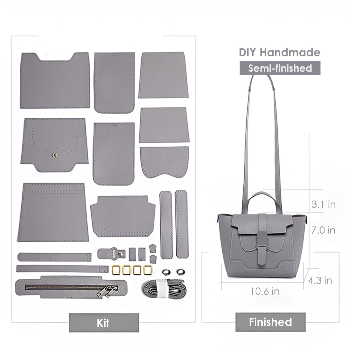 Wirkin™ Leather Maestro Bag DIY Kit | Handmade Handbag Semi-Finished