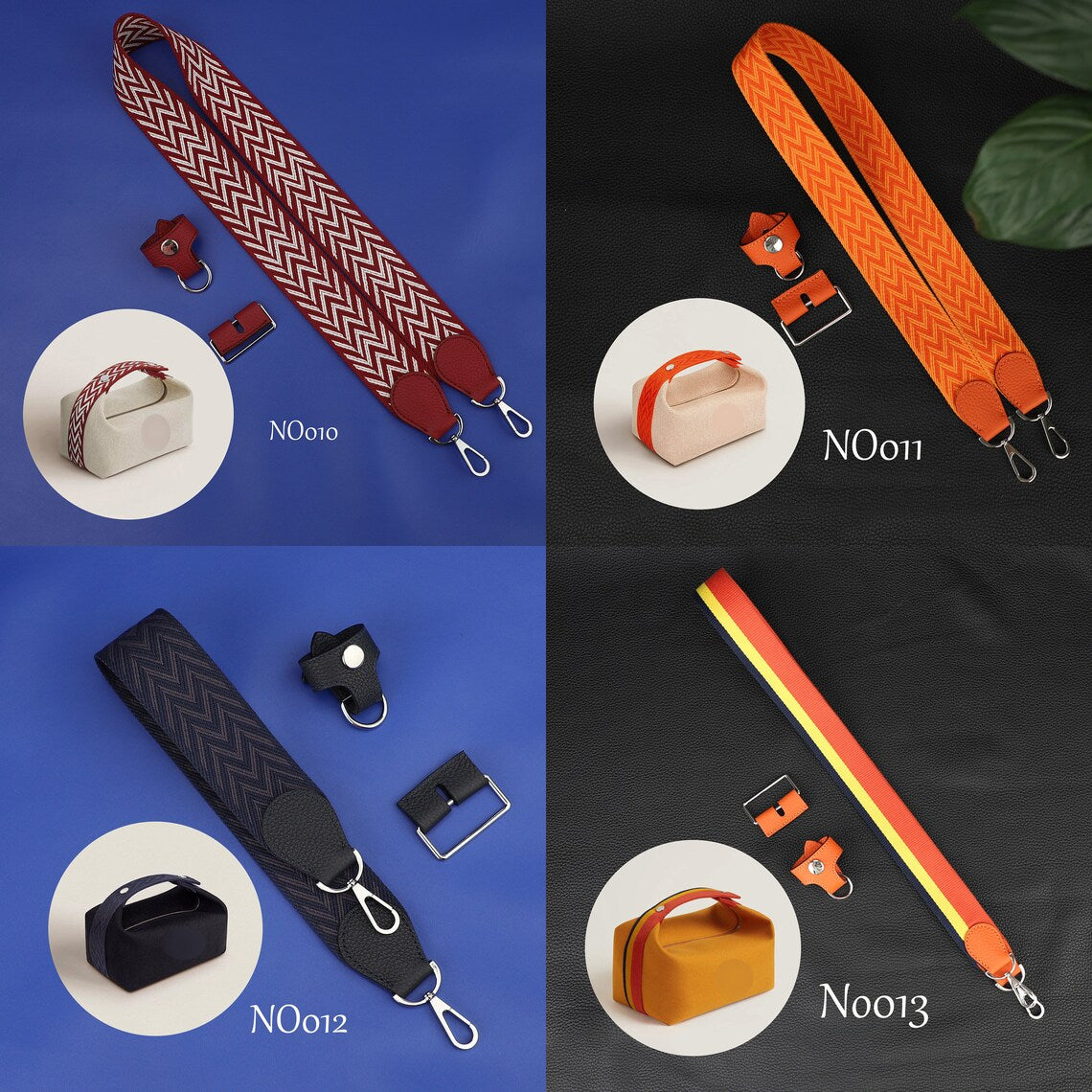 Canvas & Leather Shoulder Strap for Toile Bride-A-Brac Travel Case