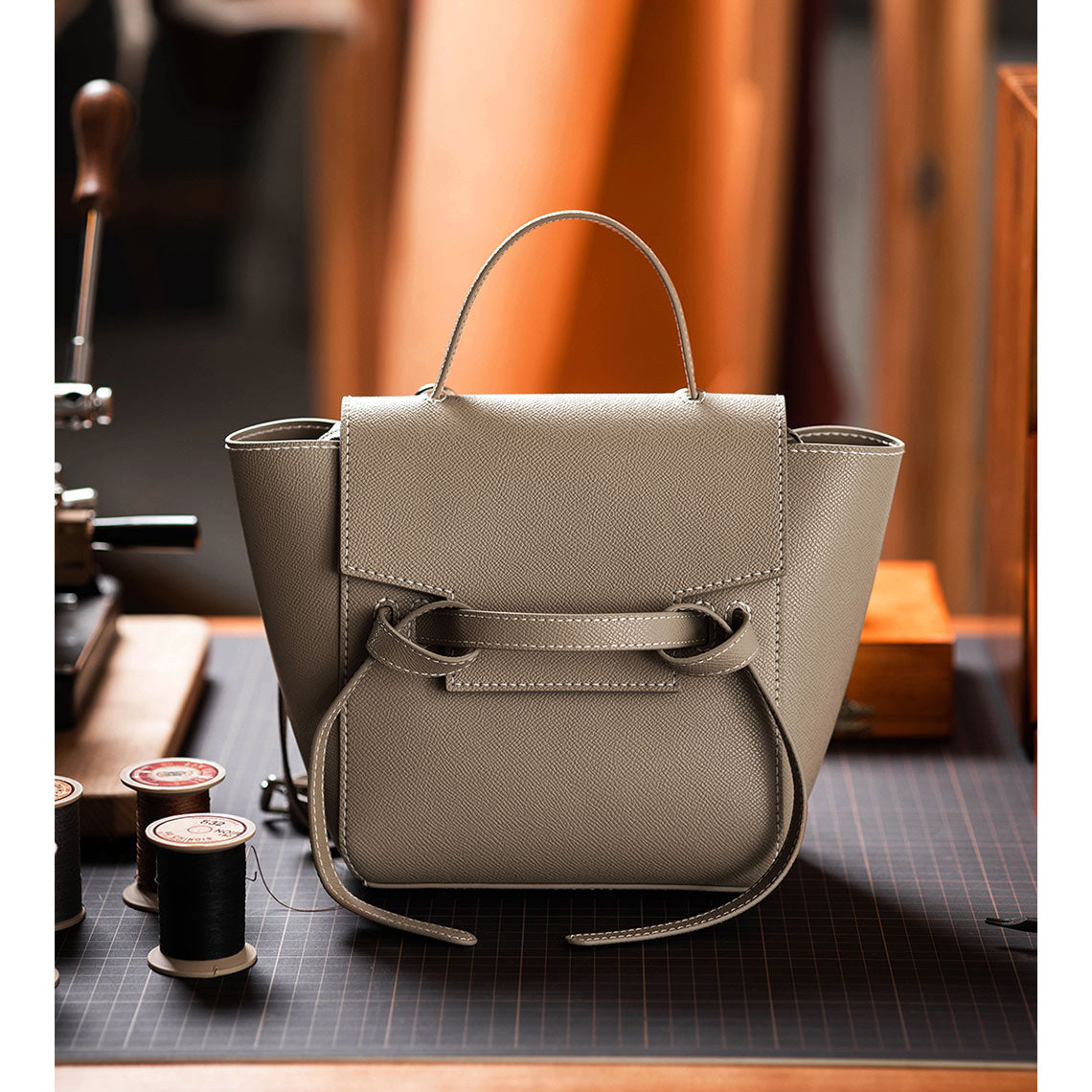 Tan Catfish Bag - Leather DIY Designer Belt Bag Kit  |  Wirkin™