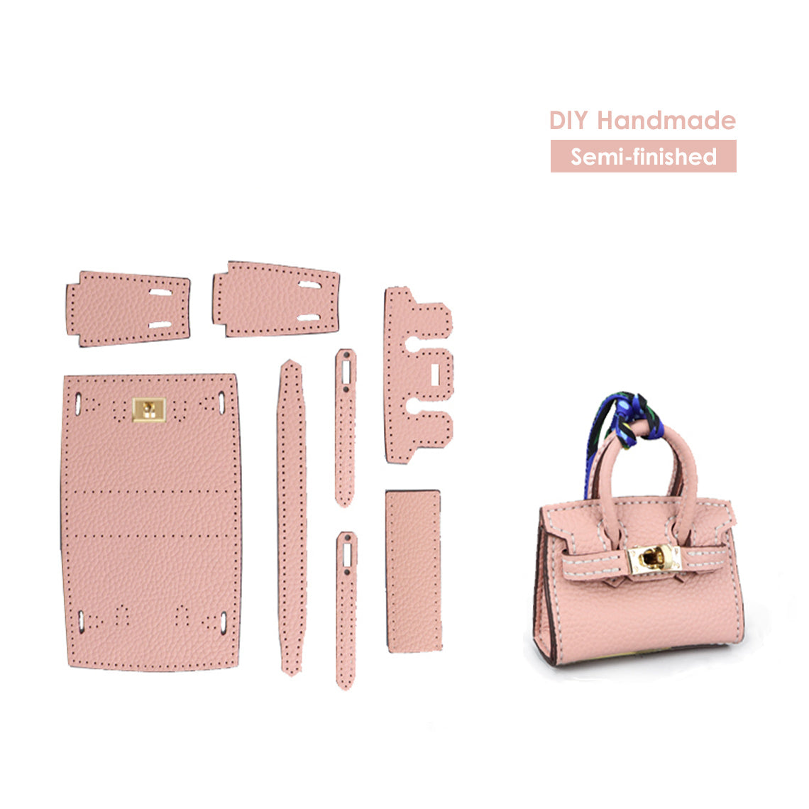 DIY Inspired Birkin Bag Charm Patterns | Designer Luxury Bag Charm Pendant Real Leather Bag Accessories - Wirkin®