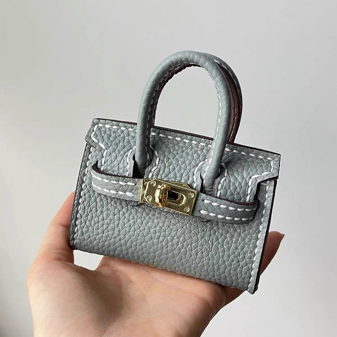 Wirkin® Top Grain Leather Mini Birk Bag Charm DIY Kit
