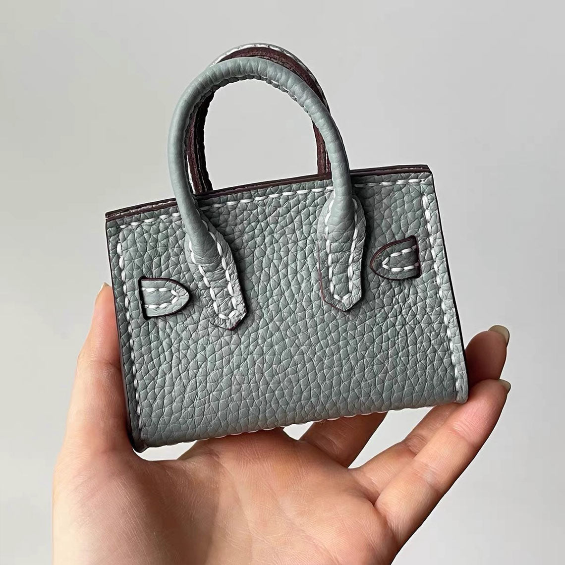Wirkin® Top Grain Leather Mini Birk Bag Charm DIY Kit