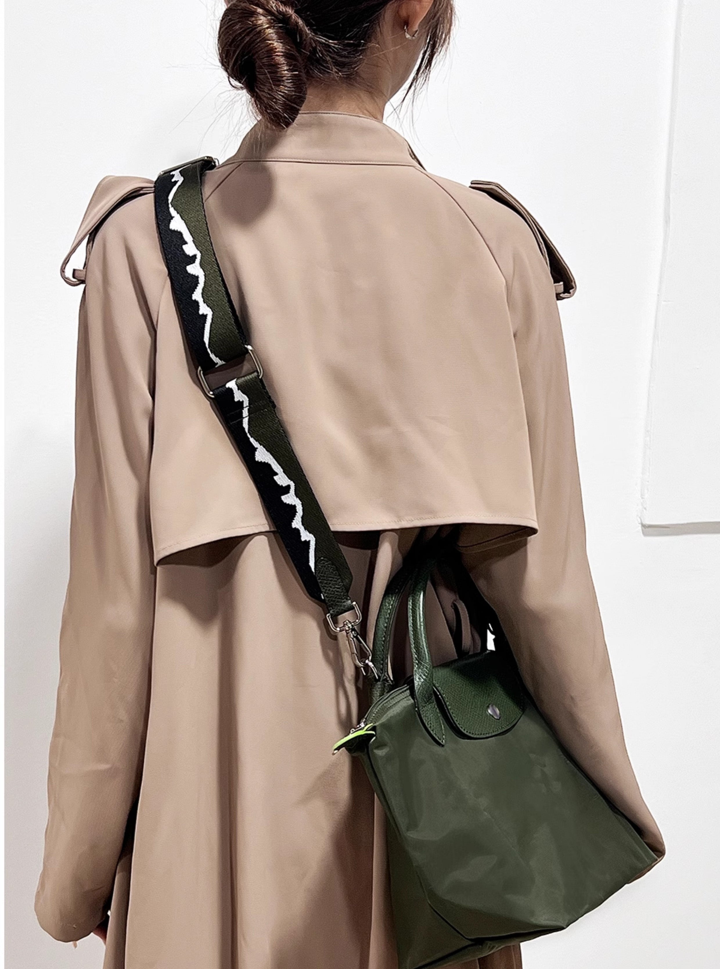 Bag shoulder strap,Short handle small crossbody canvas wide strap, no-hole modification accessory.