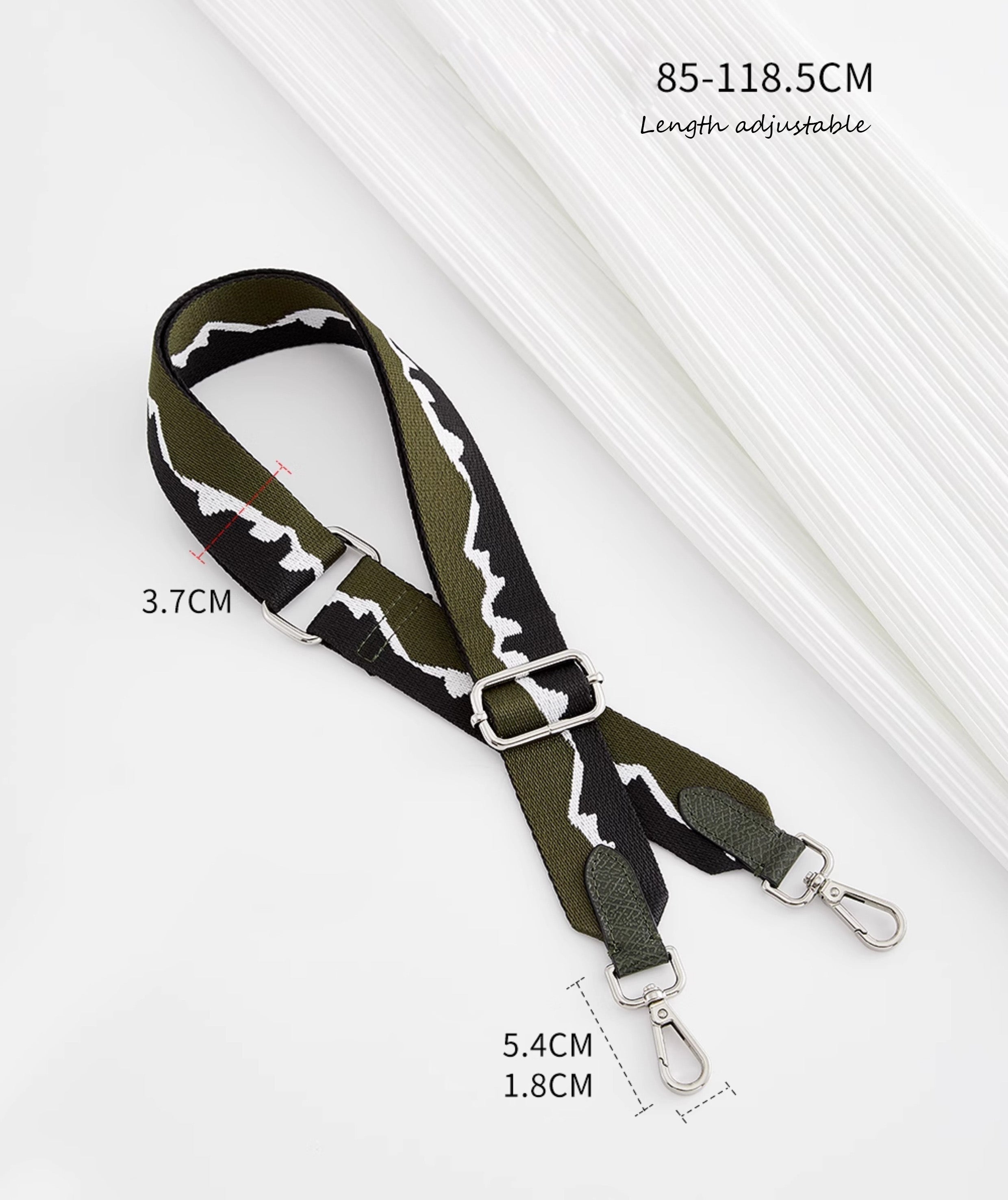 Bag shoulder strap,Short handle small crossbody canvas wide strap, no-hole modification accessory.