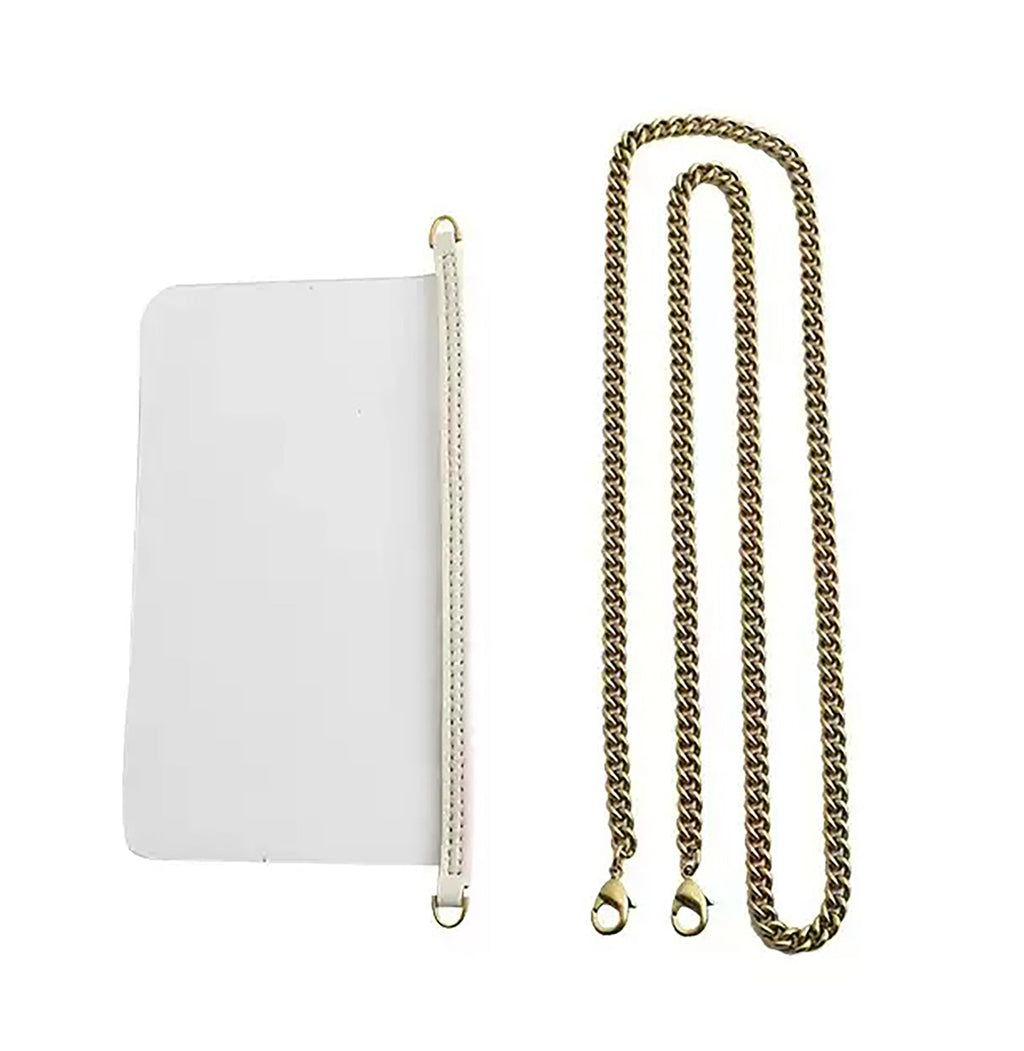 Handmade Metal Chain Strap with Clear Liner for Long Wallet – Customizable Purse Accessory for Wallet Transformation