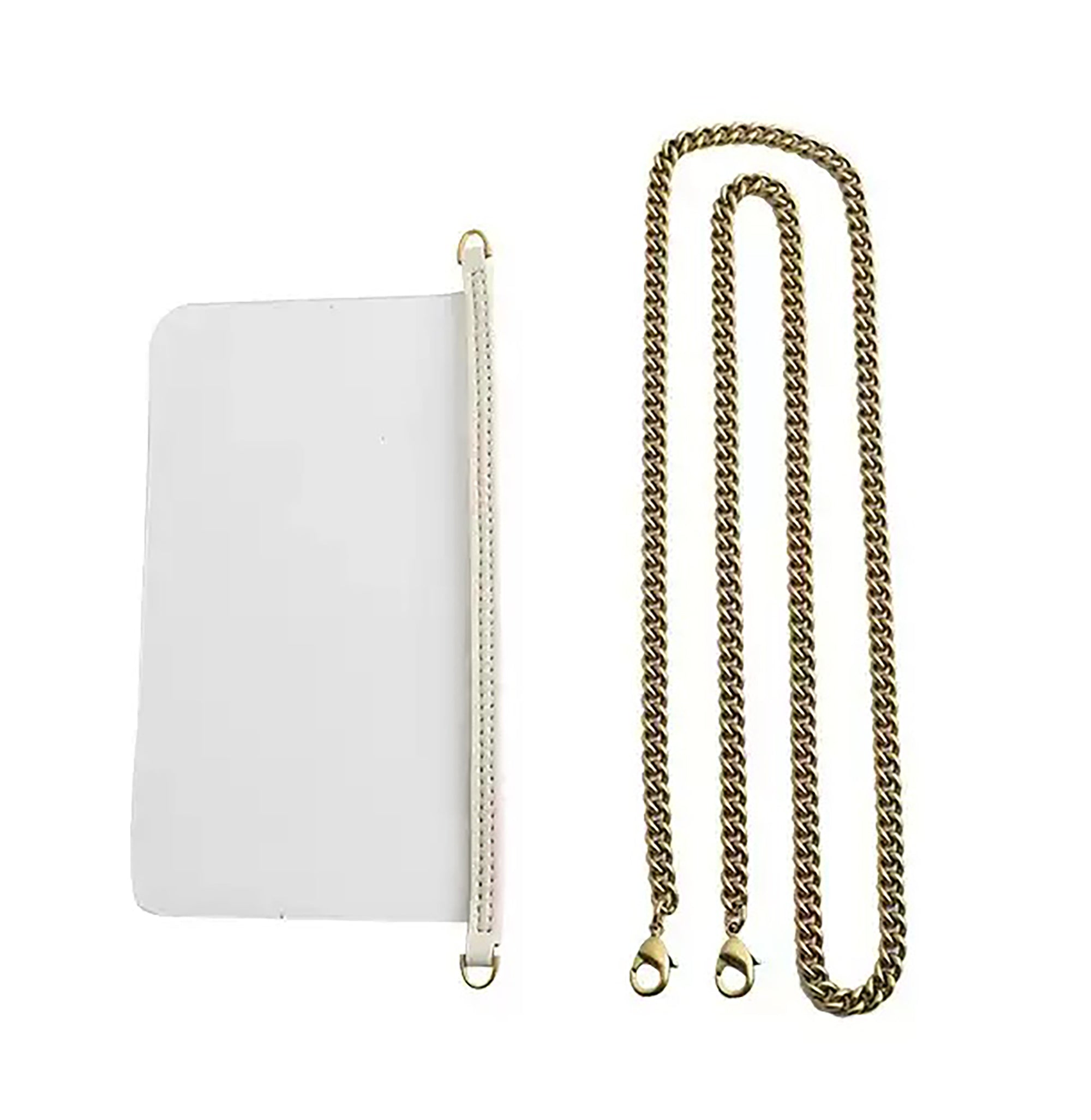 Handmade Metal Chain Strap with Clear Liner for Long Wallet – Customizable Purse Accessory for Wallet Transformation