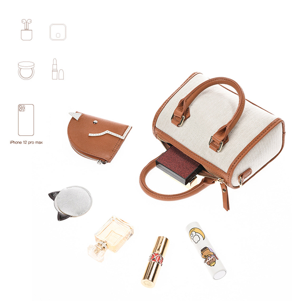Mini Boston bag size & interior | Homemade bag ideas | Wirkin™