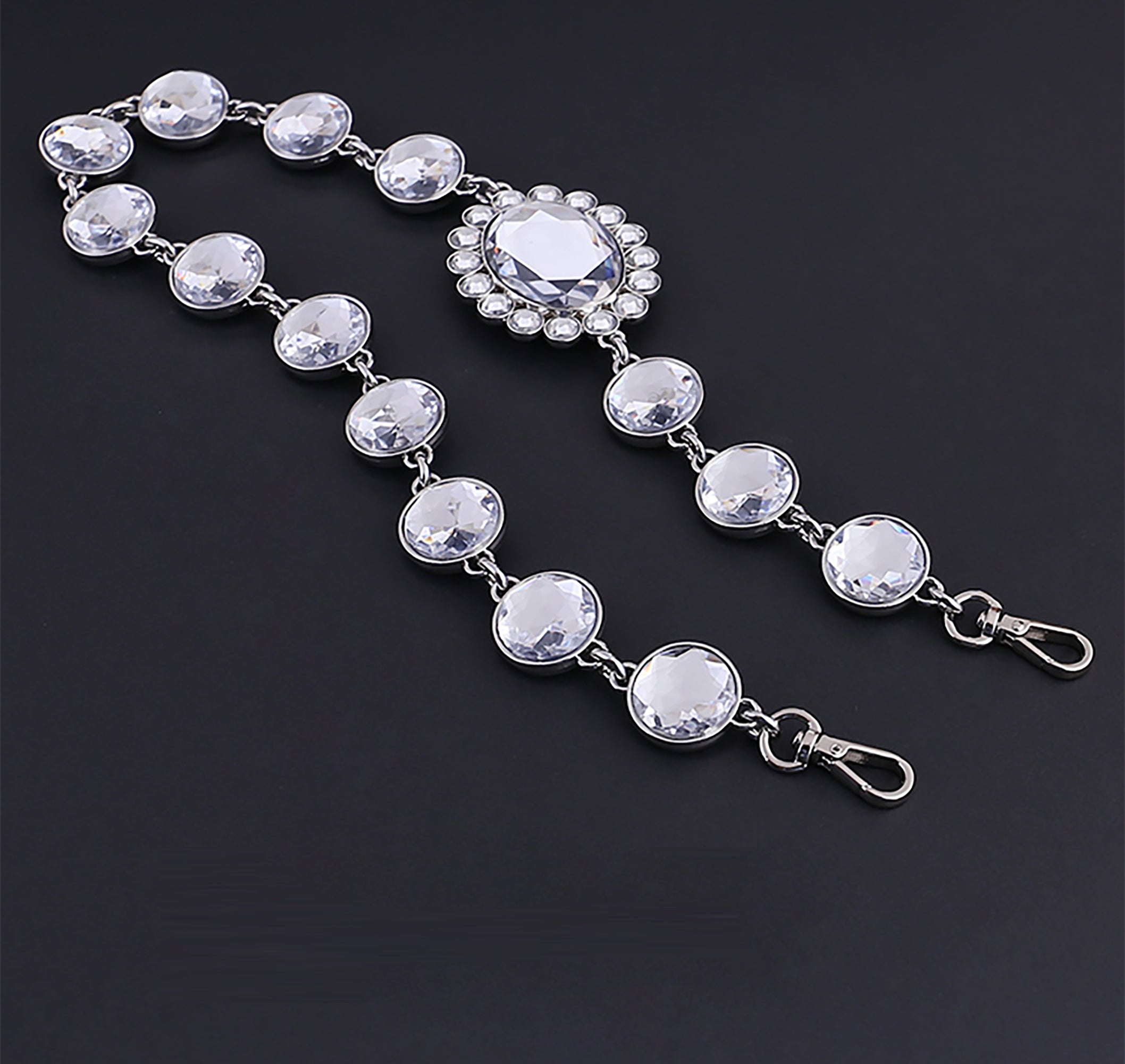 Rhinestone Chain Crossbody Bag with Diamond Chain, Gemstone Bag Strap, Crystal Bag Chain Accessories